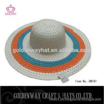 Mujer Sombrero de paja barato de papel flexible